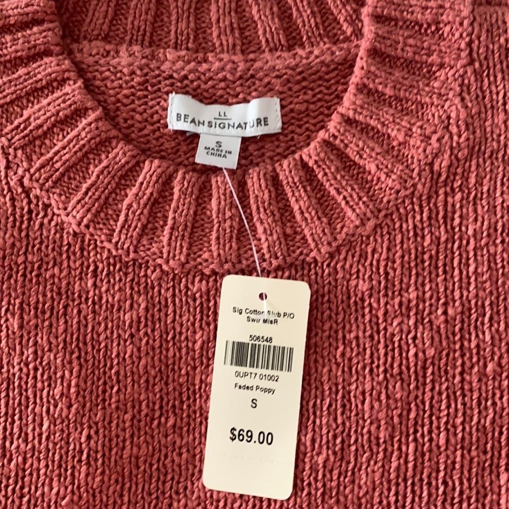 NWT LL Bean Signature Cotton Sweater, S